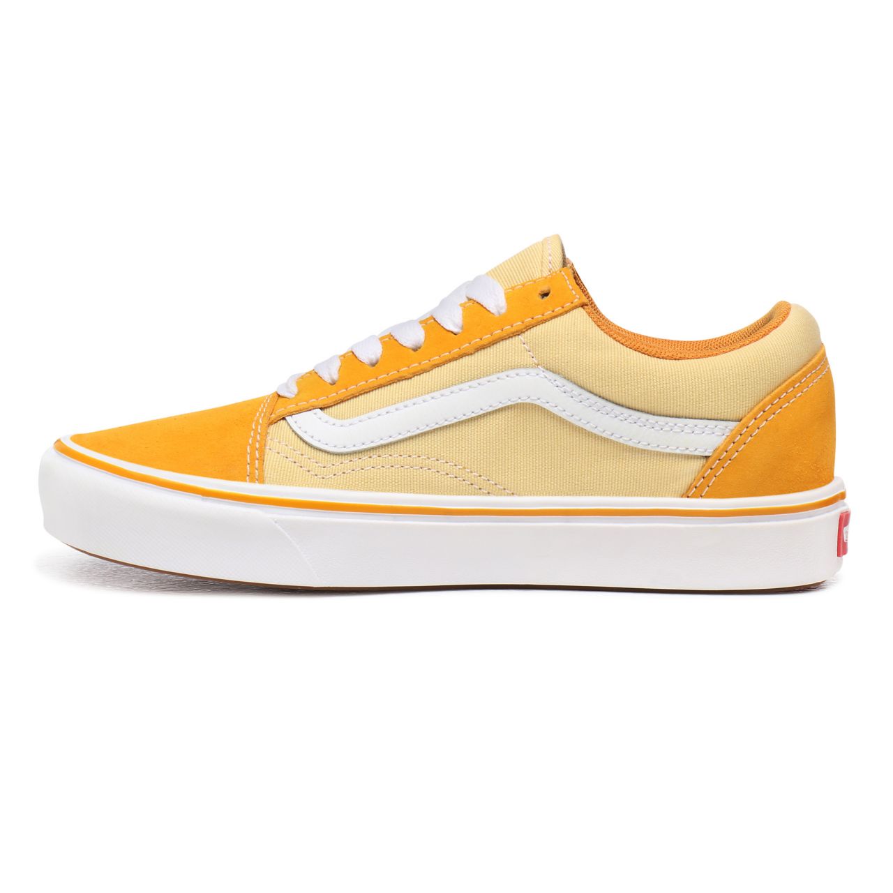 Vans Suede and Textile ComfyCush Old Skool Yellow Classic Womens - (Suede/Textile) Cadmium Yellow/Golden Haze VN0A3WMAWX2 Shoes