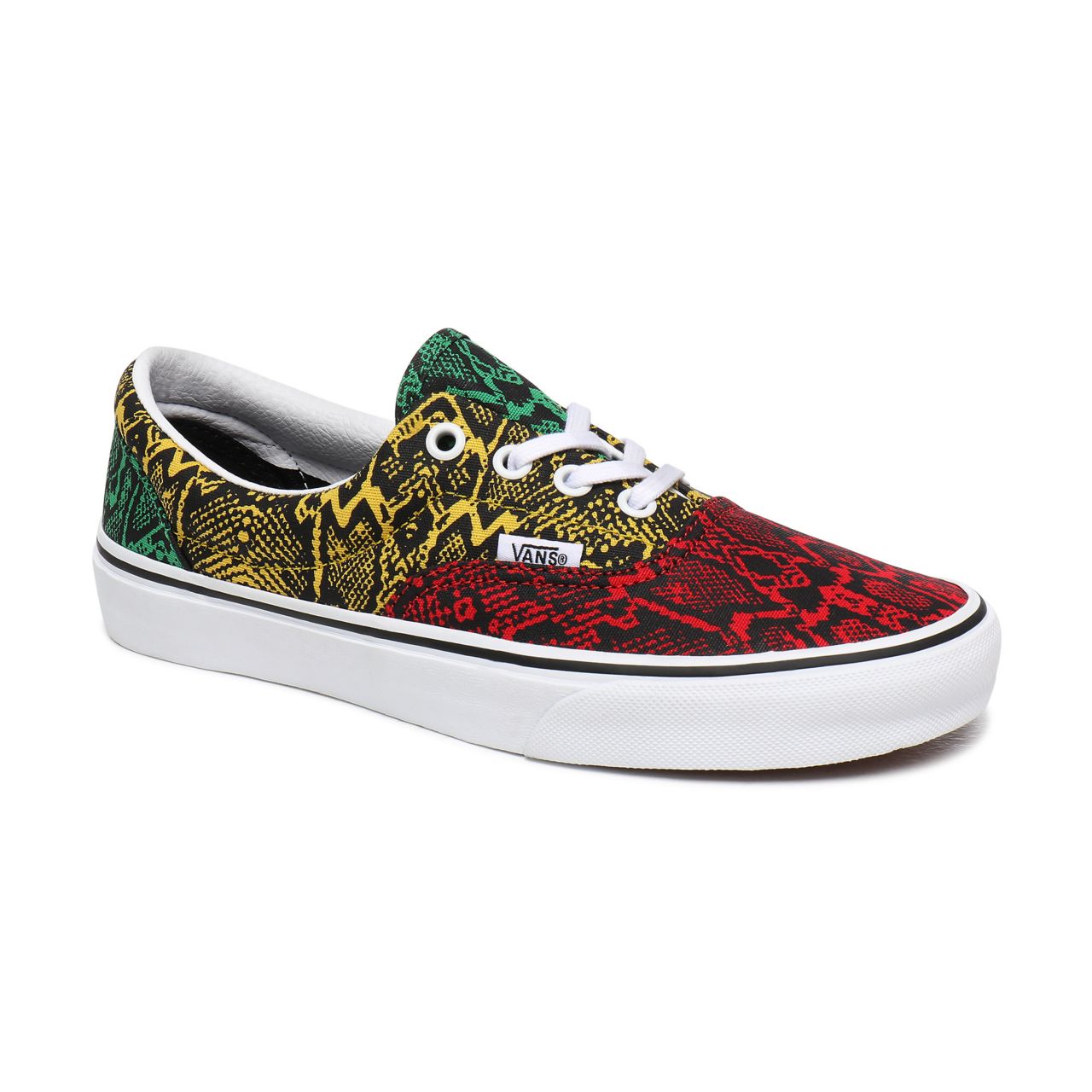 Vans Multi Python Era Multicolour Classic Womens - (Multi Python) Rasta/True White VN0A4U39WZ3 Shoes