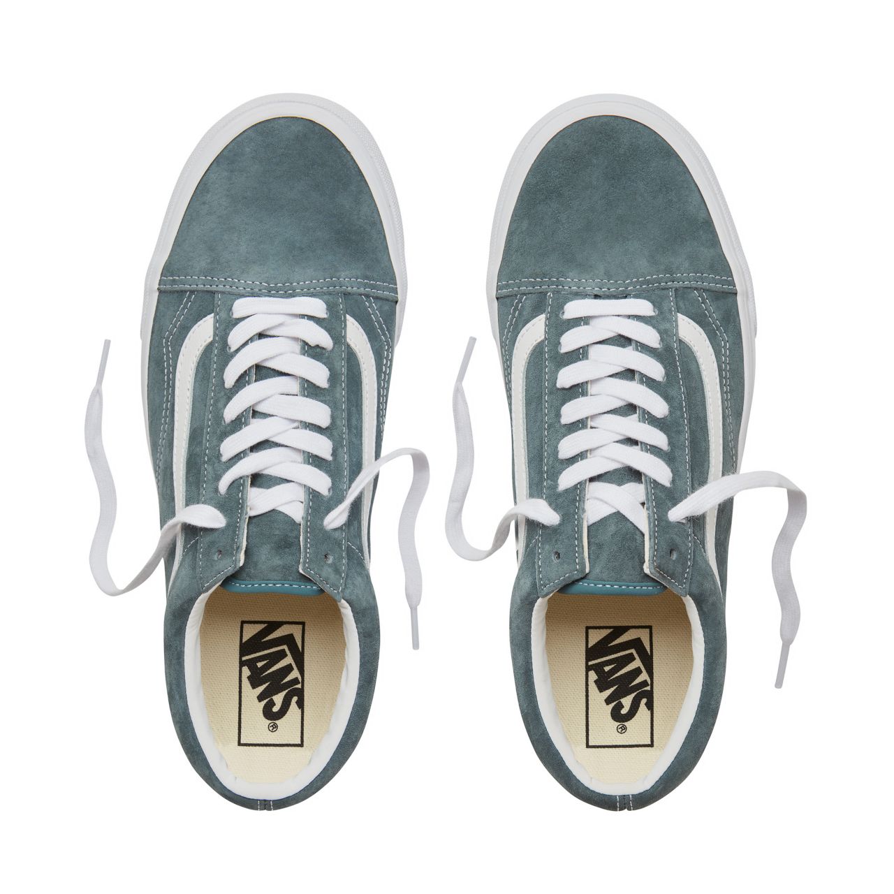 Vans Suede Old Skool Classic Mens Womens - (Pig Suede) Stormy Weather/True White VA38G1U5N Shoes