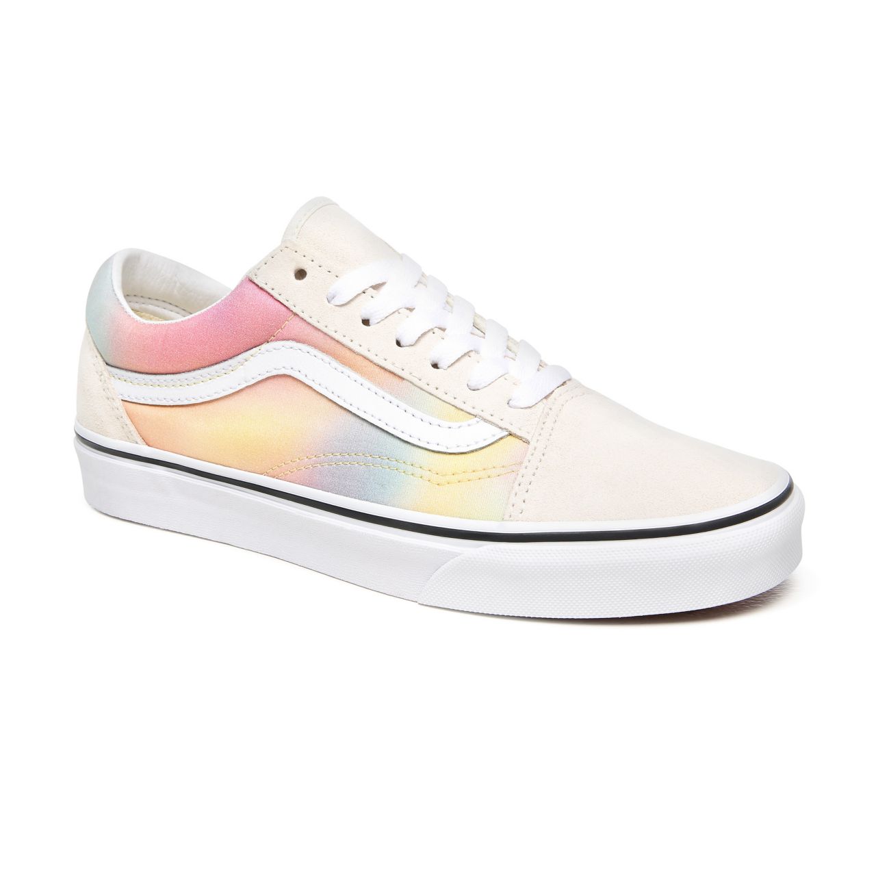 Vans Aura Shift Old Skool Multicolour Classic Womens - (Aura Shift) Multi/True White VN0A4U3BWGQ Shoes