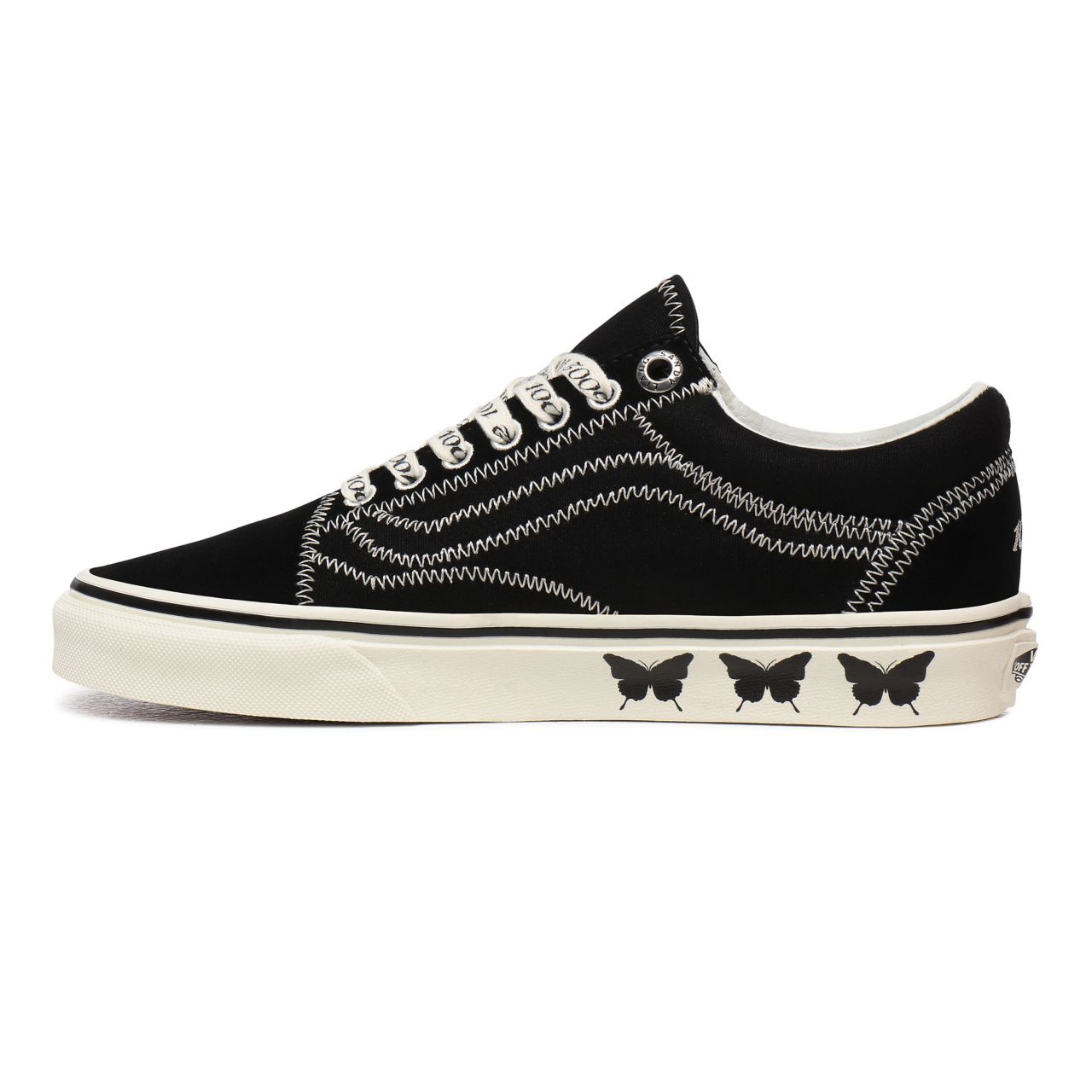 Vans x Sandy Liang Old Skool Black Classic Womens - (Sandy Liang) Delancey/True White VN0A4U3BXF5 Shoes