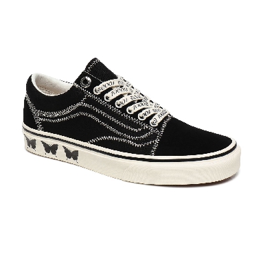 Vans x Sandy Liang Old Skool Black Classic Womens - (Sandy Liang) Delancey/True White VN0A4U3BXF5 Shoes