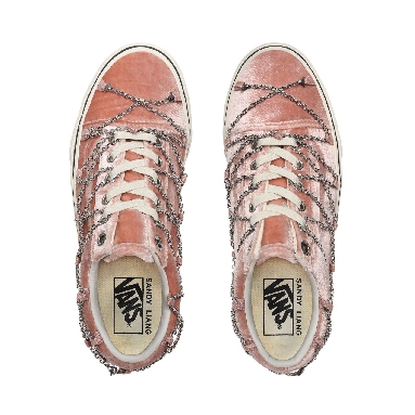 Vans x Sandy Liang Old Skool Pink Classic Womens - (Sandy Liang) Rivington/True White VN0A4U3BXF6 Shoes