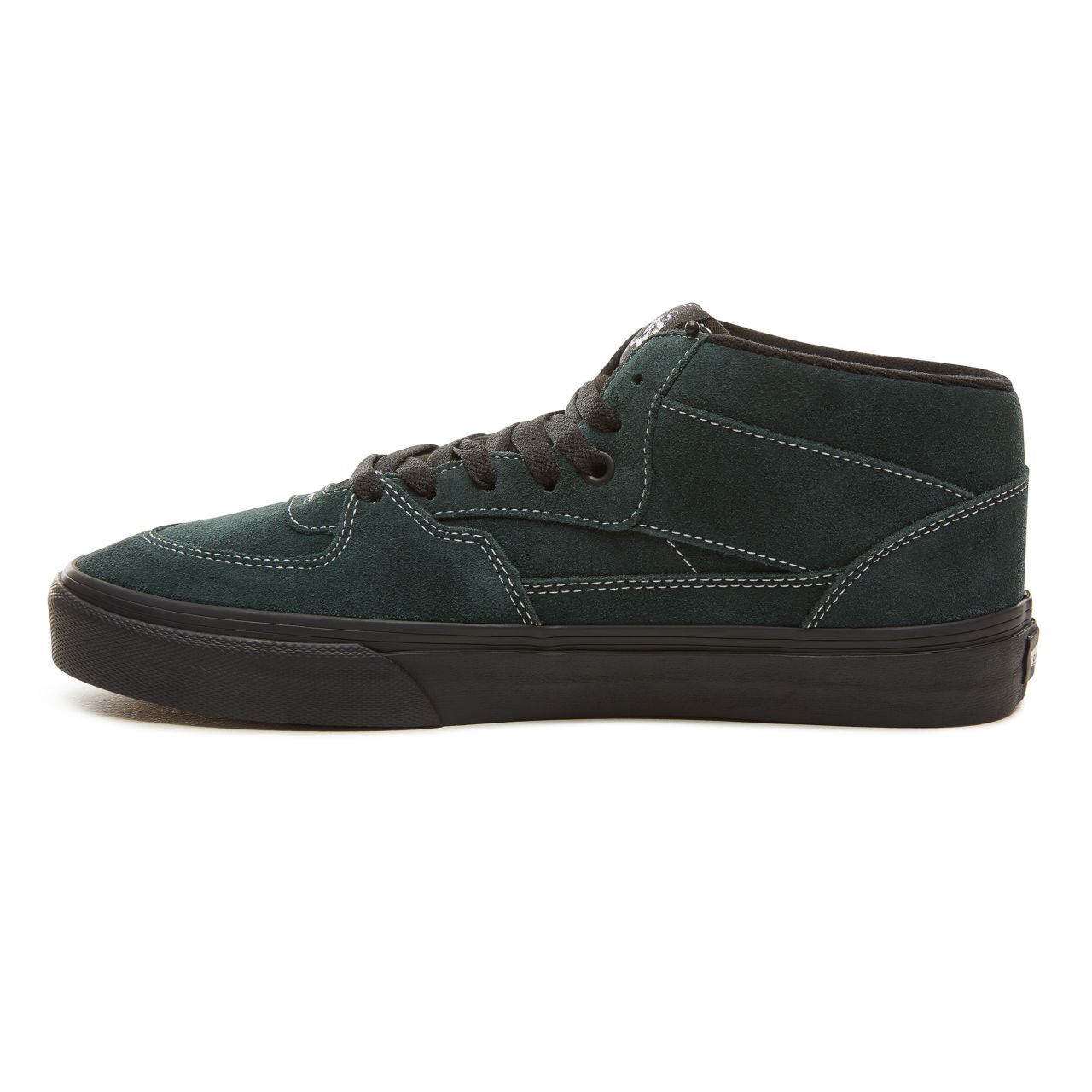 Vans Suede Black Outsole Half Cab Classic Mens Womens - (Black Outsole) Darkest Spruce/Black VA348EU8U Shoes