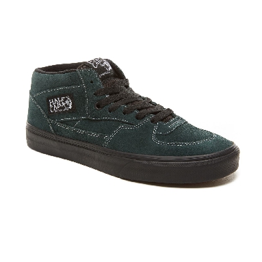 Vans Suede Black Outsole Half Cab Classic Mens Womens - (Black Outsole) Darkest Spruce/Black VA348EU8U Shoes