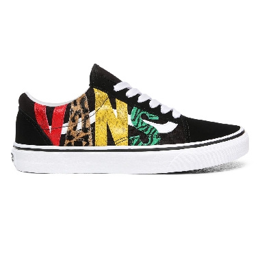 Vans Multi Animal Old Skool Black Classic Womens - (Multi Animal) Rasta/Black VN0A4U3BXF1 Shoes