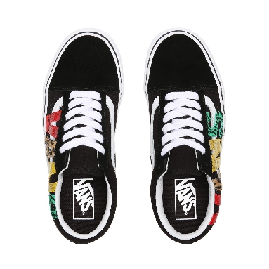 Vans Multi Animal Old Skool Black Classic Womens - (Multi Animal) Rasta/Black VN0A4U3BXF1 Shoes