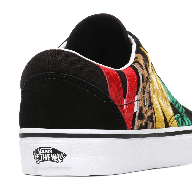 Vans Multi Animal Old Skool Black Classic Womens - (Multi Animal) Rasta/Black VN0A4U3BXF1 Shoes