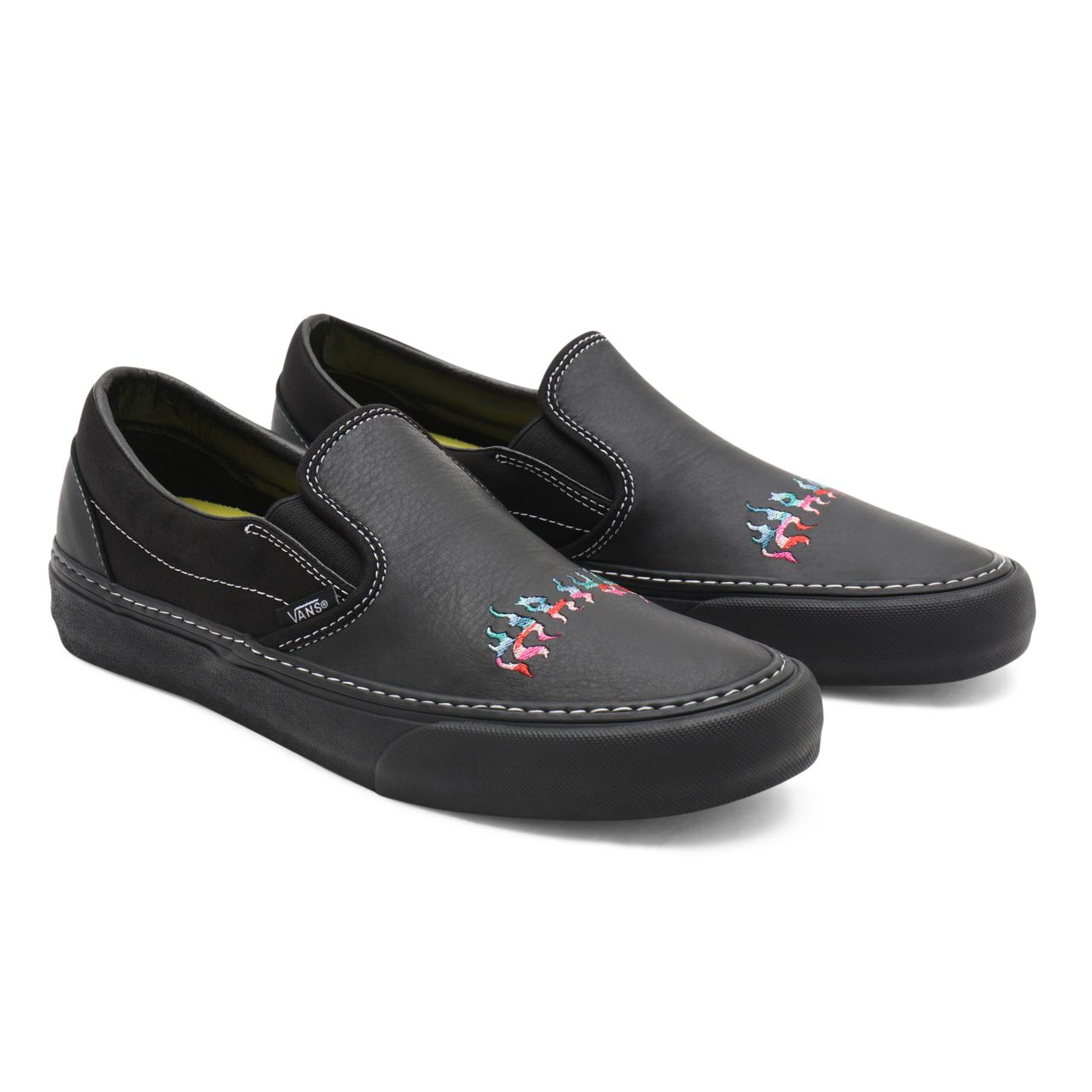 Vans X Wade Goodall Classic Slip-On Sf Black Classic Mens Womens - (Wade Goodall) Black VN0A3MUCN3H Shoes