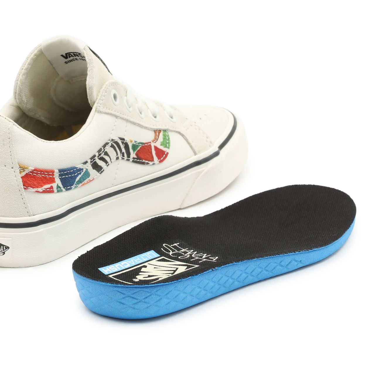 Vans Hanna Scott Sk8-Low Reissue Sf White Classic Mens Womens - (Hanna Scott) Multi/Marshmallow VN0A4UWIA61 Shoes