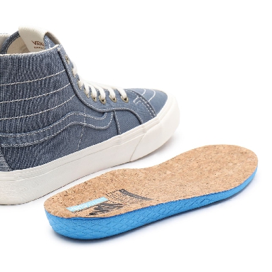 Vans Eco Theory Sk8-Hi 38 Decon Sf Blue Classic Mens Womens - (Eco Theory) cement blue/marshmallow VN0A4UWNA01 Shoes