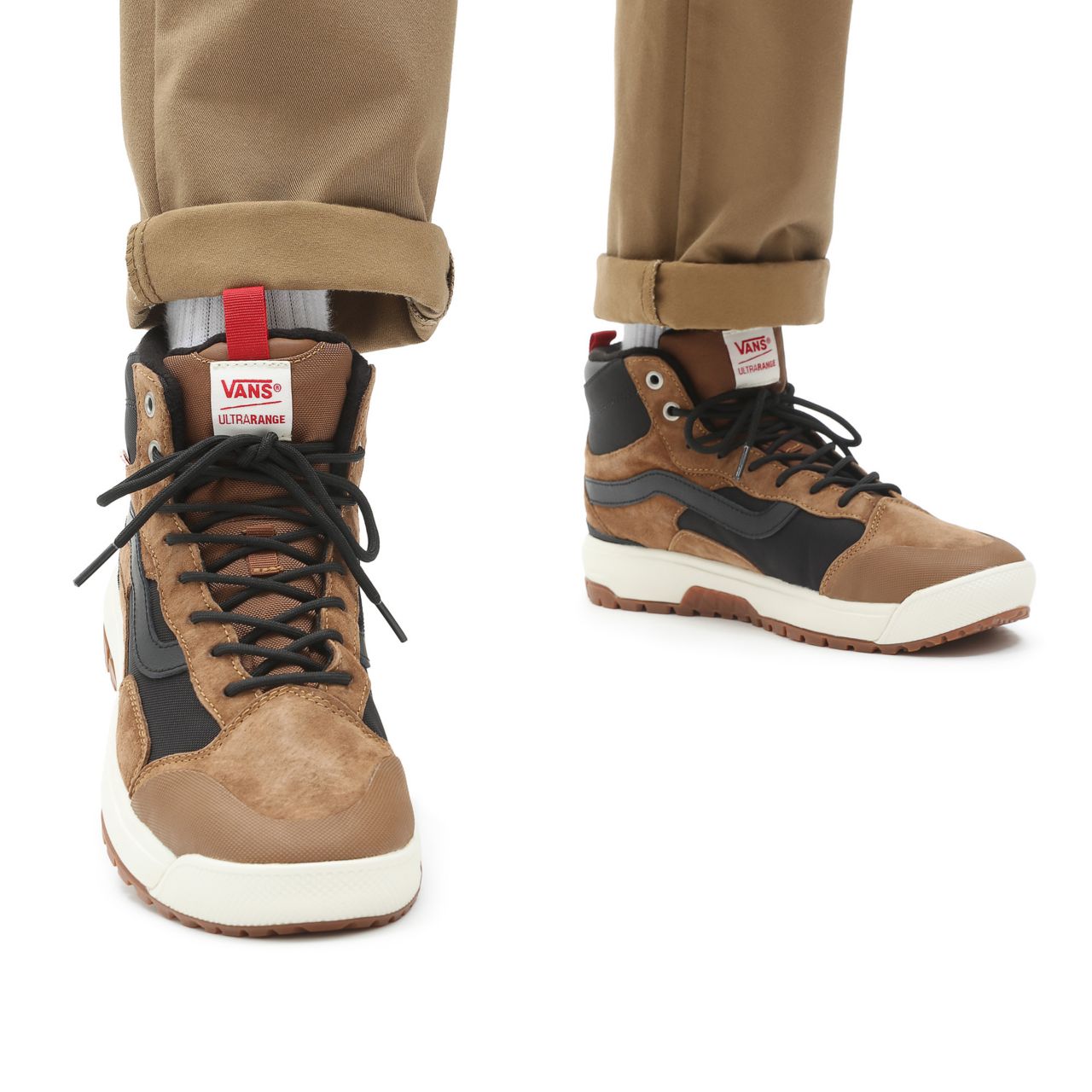 Vans Ultrarange Exo Hi MTE-1 Brown Classic Mens Womens - dachshund/black VN0A5KS5FW6 Shoes