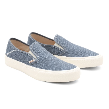 Vans Eco Theory Slip-On Sf Blue Classic Mens Womens - (Eco Theory) cement blue/marshmallow VN0A5HYQA01 Shoes