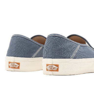 Vans Eco Theory Slip-On Sf Blue Classic Mens Womens - (Eco Theory) cement blue/marshmallow VN0A5HYQA01 Shoes