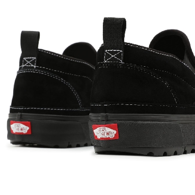 Vans Mid Slip MTE-1 Black Classic Mens Womens - Black/Black/Suede VN0A5KQS426 Shoes