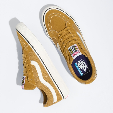 Vans Salt Wash Sk8-Low Reissue Sf Brown Classic Mens Womens - (Salt Wash) golden brown/marshmallow VN0A4UWIA0T Shoes