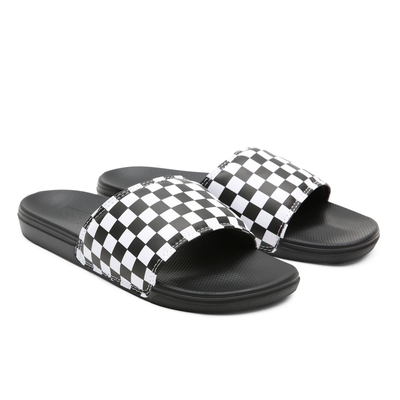 Vans Checkerboard Mens La Costa Slide-On Black Classic Mens Womens - (Checkerboard) True White/Black VN0A5HF527I Shoes