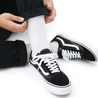 Vans Skate Old Skool Black Classic Mens Womens - Black/White VN0A5FCBY28 Shoes