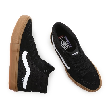 Vans Skate SK8-Hi Black Classic Mens Womens - Black/Gum VN0A5FCCB9M Shoes