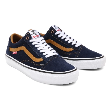 Vans Reynolds Skate Old Skool Brown Classic Mens Womens - (Reynolds) navy/golden brown VN0A5FCB9CV Shoes