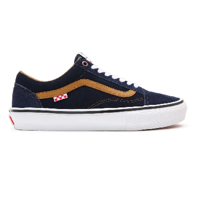 Vans Reynolds Skate Old Skool Brown Classic Mens Womens - (Reynolds) navy/golden brown VN0A5FCB9CV Shoes