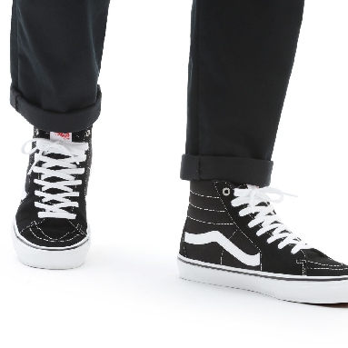 Vans Skate SK8-Hi Black Classic Mens Womens - Black/White VN0A5FCCY28 Shoes