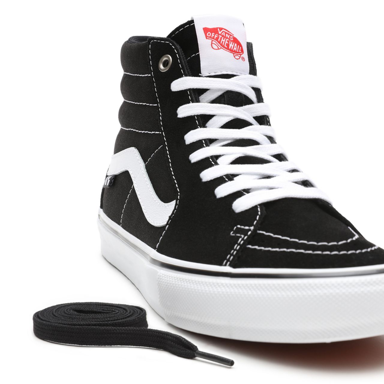 Vans Skate SK8-Hi Black Classic Mens Womens - Black/White VN0A5FCCY28 Shoes