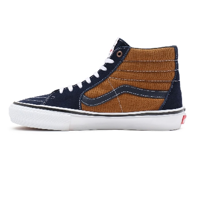 Vans Skate Sk8-Hi Brown Classic Mens Womens - (Reynolds) navy/golden brown VN0A5FCC9CV Shoes