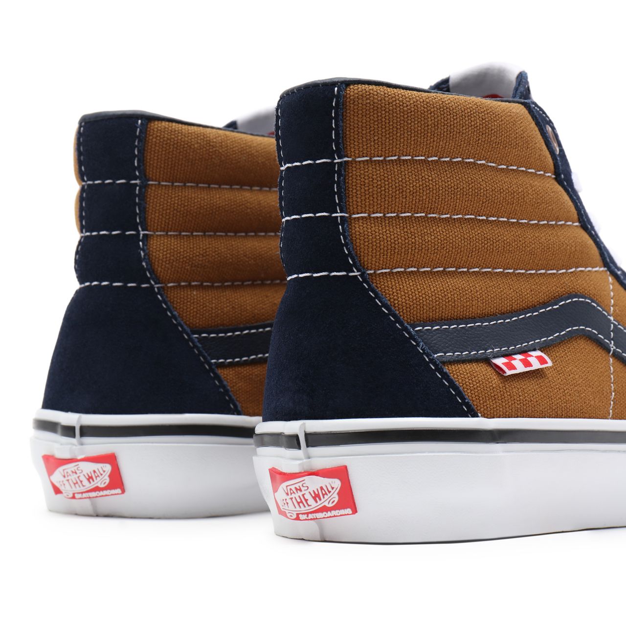 Vans Skate Sk8-Hi Brown Classic Mens Womens - (Reynolds) navy/golden brown VN0A5FCC9CV Shoes