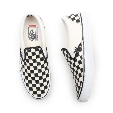 Vans Skate Checkerboard Slip-On White Classic Mens Womens - (Checkerboard) Black/Off White VN0A5FCAAUH Shoes