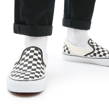 Vans Skate Checkerboard Slip-On White Classic Mens Womens - (Checkerboard) Black/Off White VN0A5FCAAUH Shoes