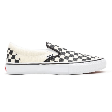 Vans Skate Checkerboard Slip-On White Classic Mens Womens - (Checkerboard) Black/Off White VN0A5FCAAUH Shoes