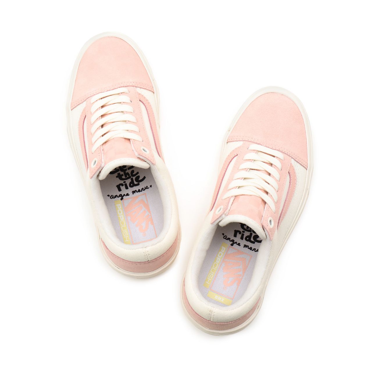 Vans BMX Old Skool White Classic Mens Womens - (Angie Marino) peach/marshmallow VN0A5JIP9BE Shoes