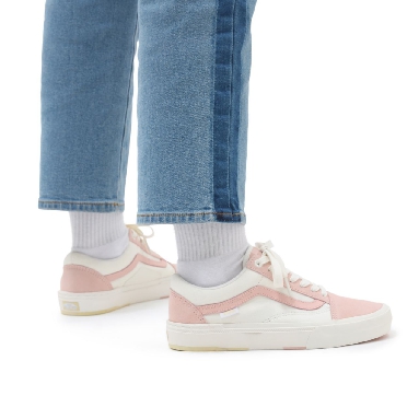 Vans BMX Old Skool White Classic Mens Womens - (Angie Marino) peach/marshmallow VN0A5JIP9BE Shoes