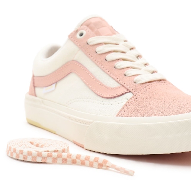 Vans BMX Old Skool White Classic Mens Womens - (Angie Marino) peach/marshmallow VN0A5JIP9BE Shoes