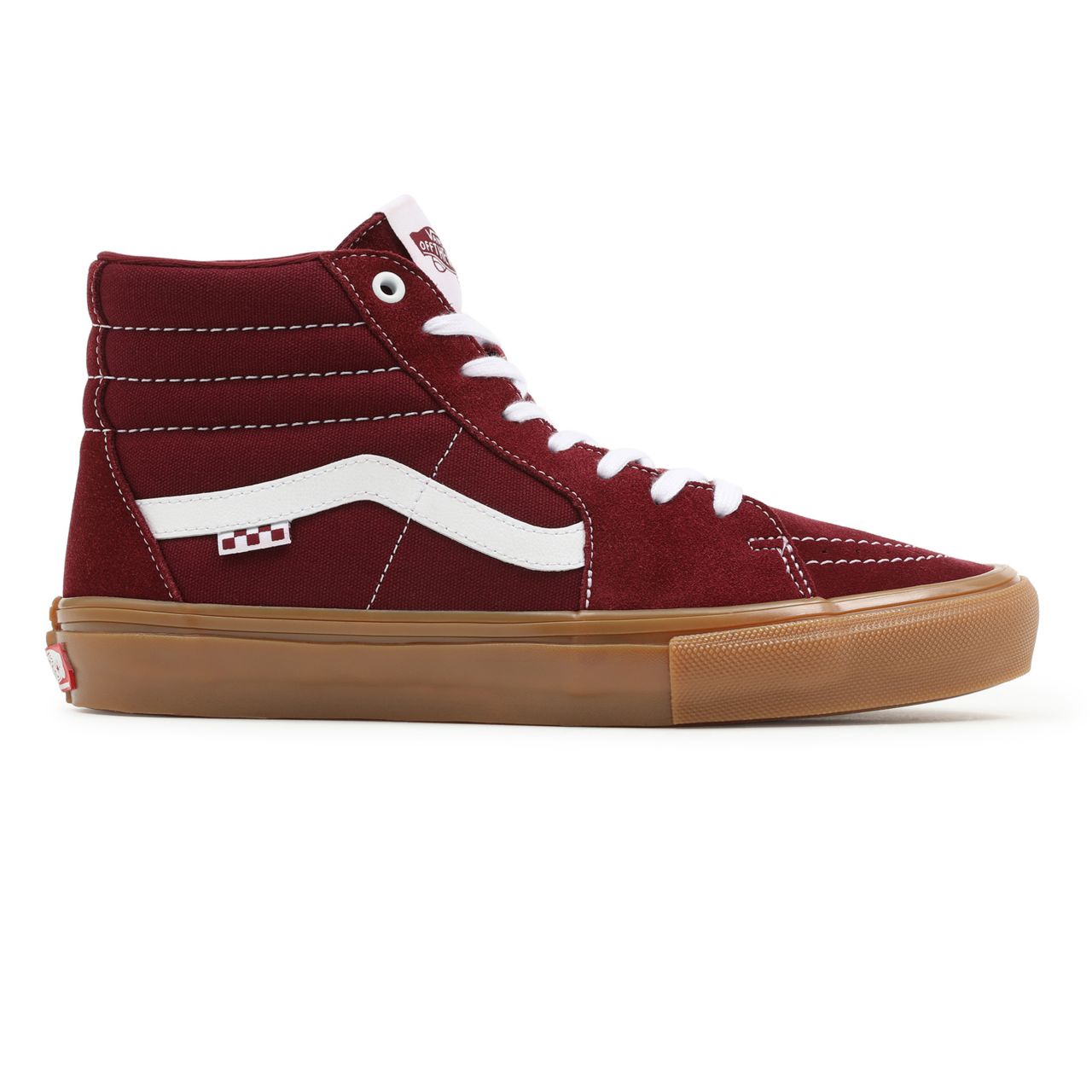 Vans Skate Sk8-Hi Red Classic Mens Womens - Port/Gum VN0A5FCCK10 Shoes