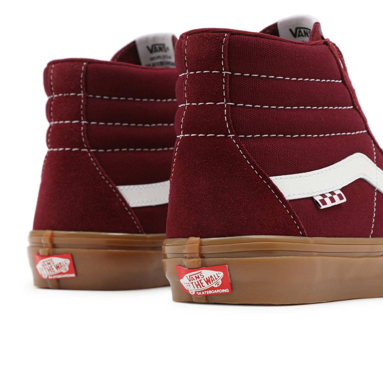 Vans Skate Sk8-Hi Red Classic Mens Womens - Port/Gum VN0A5FCCK10 Shoes