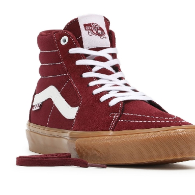 Vans Skate Sk8-Hi Red Classic Mens Womens - Port/Gum VN0A5FCCK10 Shoes