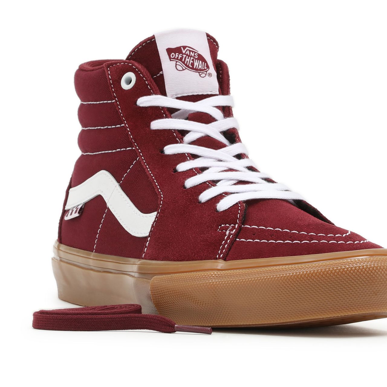 Vans Skate Sk8-Hi Red Classic Mens Womens - Port/Gum VN0A5FCCK10 Shoes