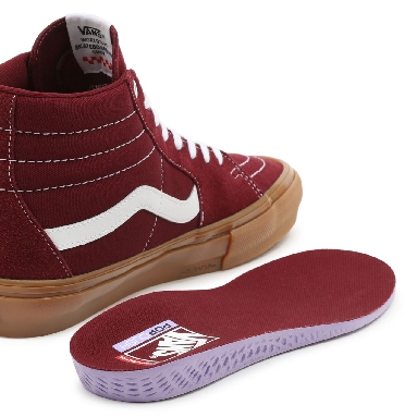 Vans Skate Sk8-Hi Red Classic Mens Womens - Port/Gum VN0A5FCCK10 Shoes