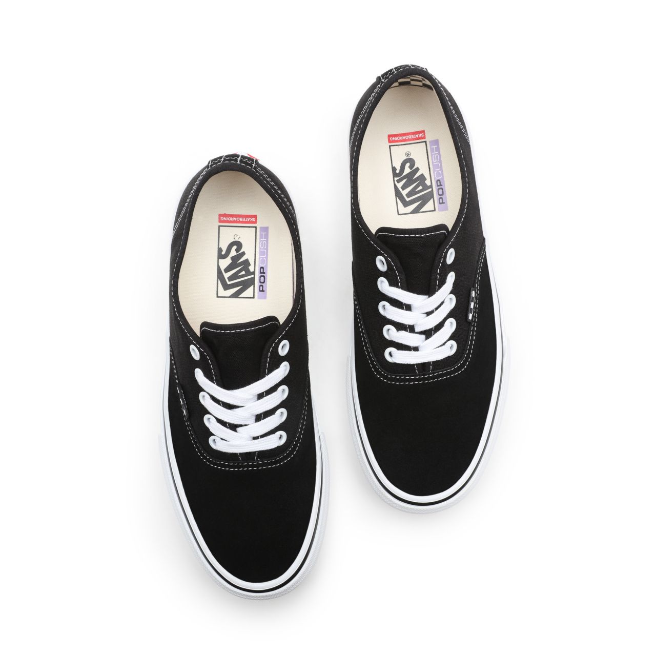 Vans Skate Authentic Black Classic Mens Womens - Black/White VN0A5FC8Y28 Shoes