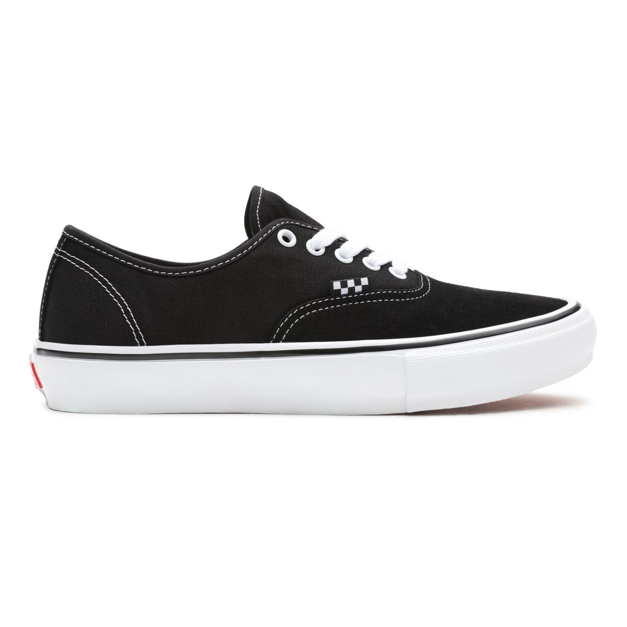 Vans Skate Authentic Black Classic Mens Womens - Black/White VN0A5FC8Y28 Shoes