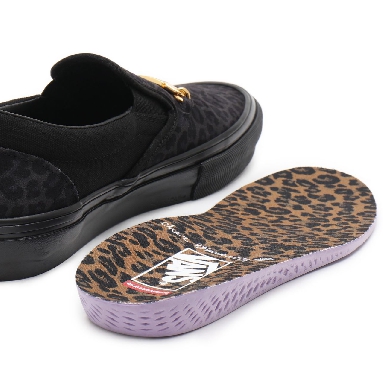 Vans Skate Slip-On Black Classic Mens Womens - (Cher Strauberry) cheetah VN0A5FCA9CY Shoes