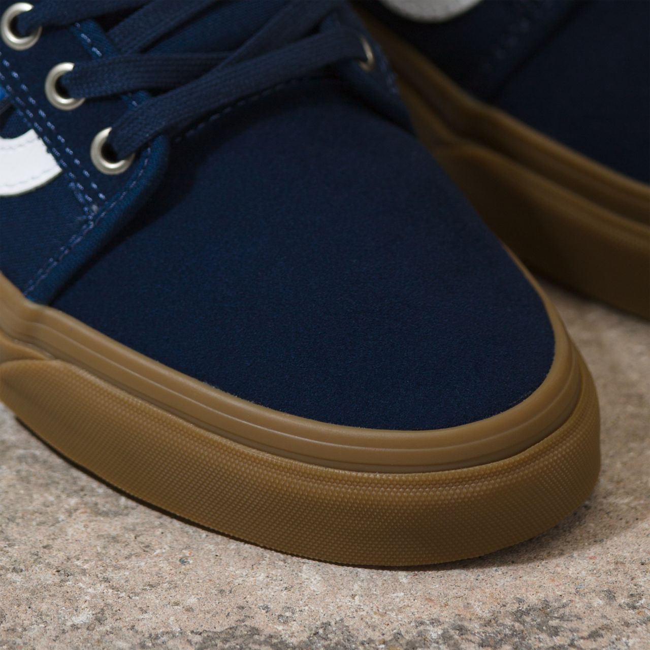 Vans Chukka Low Sidestripe Blue Classic Mens Womens - Navy/Gum VN0A5KQZNGM Shoes