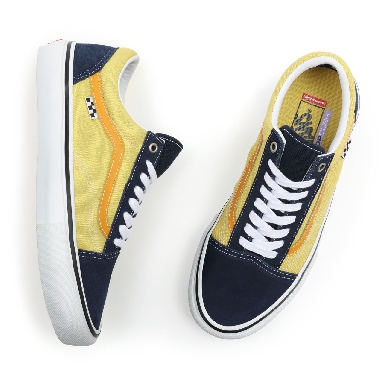 Vans Skate Old Skool Blue Classic Mens Womens - navy/gold VN0A5FCBNGL Shoes