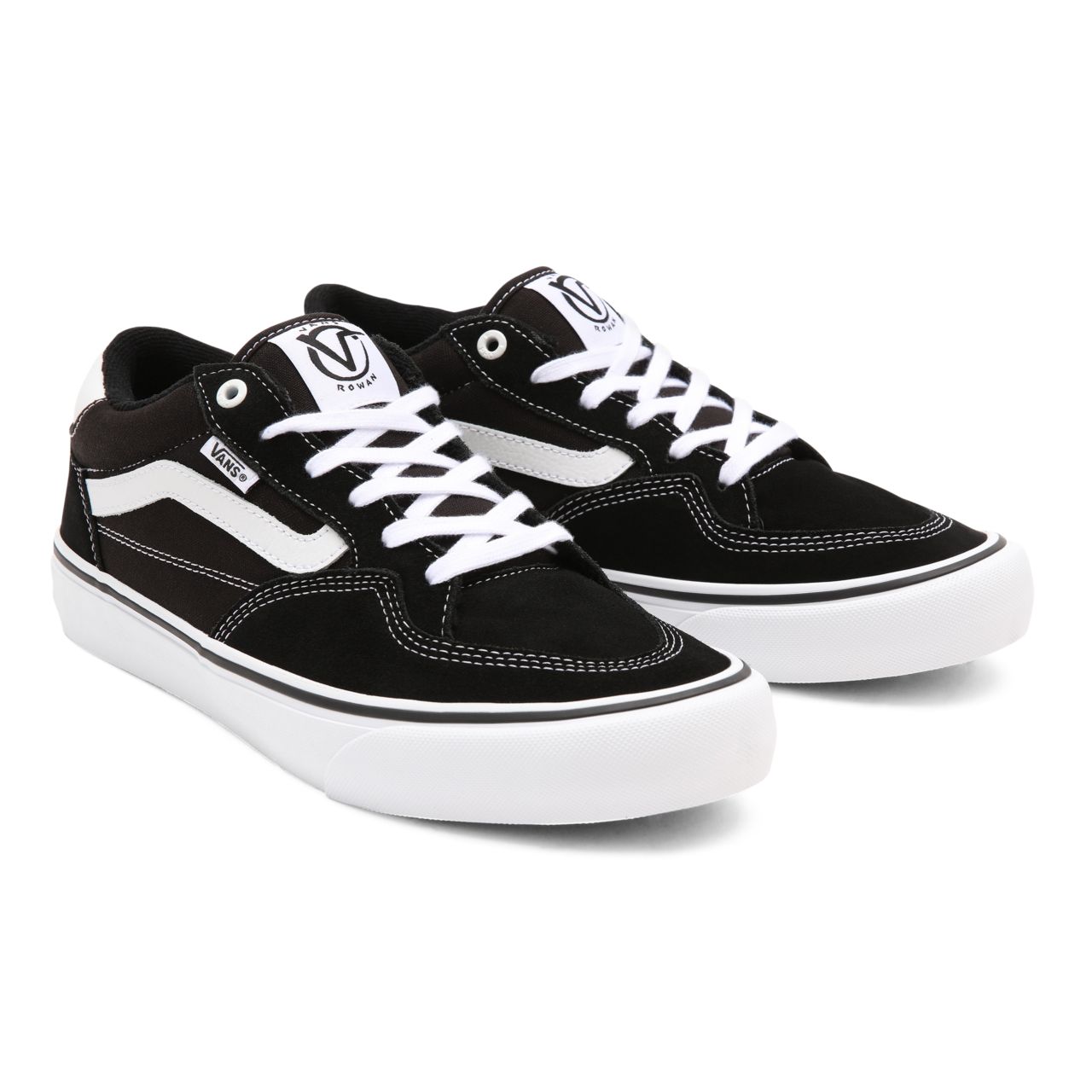 Vans Rowan Black Classic Mens Womens - Black-True White VN0A5JIC6BT Shoes