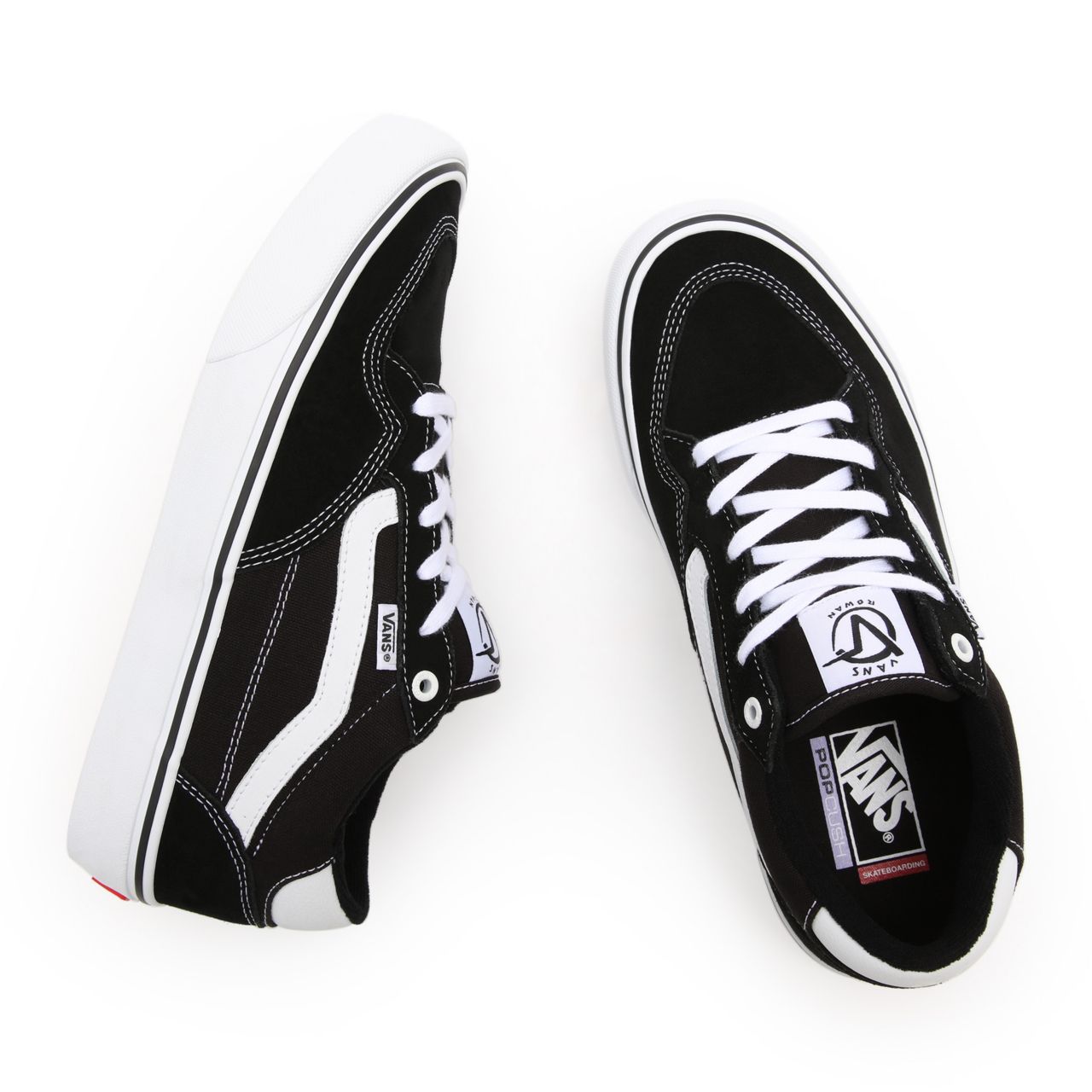 Vans Rowan Black Classic Mens Womens - Black-True White VN0A5JIC6BT Shoes