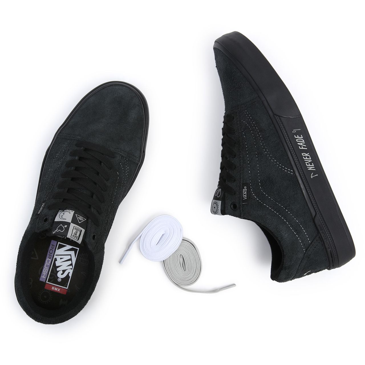 Vans x Cult BMX Old Skool Black Classic Mens Womens - (Cult) Black/Grey VN0A5JIPN42 Shoes