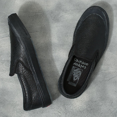 Vans Courage Adams BMX Slip-On Black Classic Mens Womens - (Courage Adams) Black Elephant VN0A5JIS953 Shoes