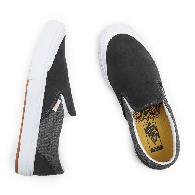 Vans X Dan Lacey BMX Slip-On Grey Classic Mens Womens - (Dan Lacey) Asphalt/Pewter VN0A5JIS83E Shoes